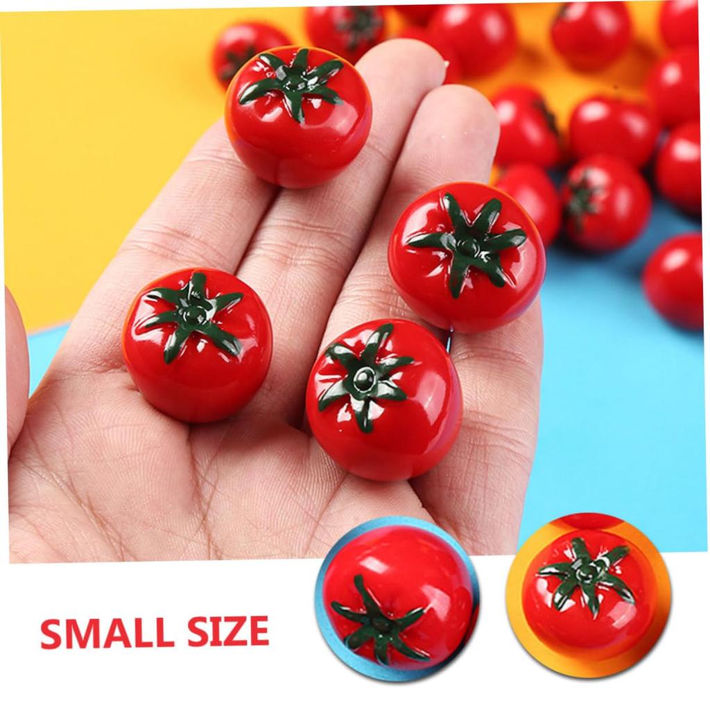 ORFOFE 10pcs Imitation Tomato Miniature Photography Mini Simulation Tomato Greenhouse Fruit Simulated Tomato Miniature Fruit Decoration Greenhouses,