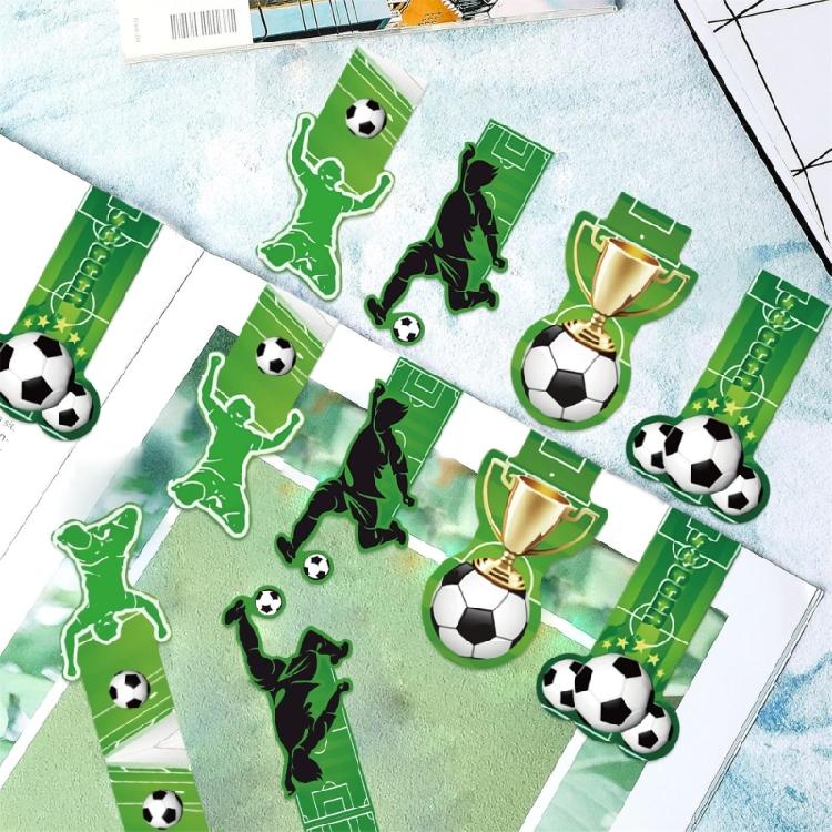 4Pieces Soccer Themed Magnetic Bookmarks Book Page Holder for Teacher Book Lover Student Birthday Christmas Present