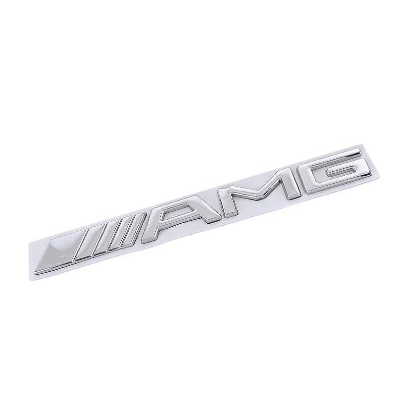 Naklejka Samochodowa Nowa 2025 Dla Mercedes Benz 3D ABS Czarny Znak Godło AMG Litery Odznaka Bagażnika Samochodowego Dla Mercedes Benz W204 W205 W176 W17