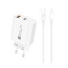 Network Charger A6Maxl 20W Usb-A Usb-C With Cable Usb-C - Lightning 1M - White