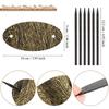 Damen Haarspange mit Stab Kunstleder Haarspange Stab Haarschmuck Oval Form Haarnadeln Pferdeschwanzhalter Haaraccessoires