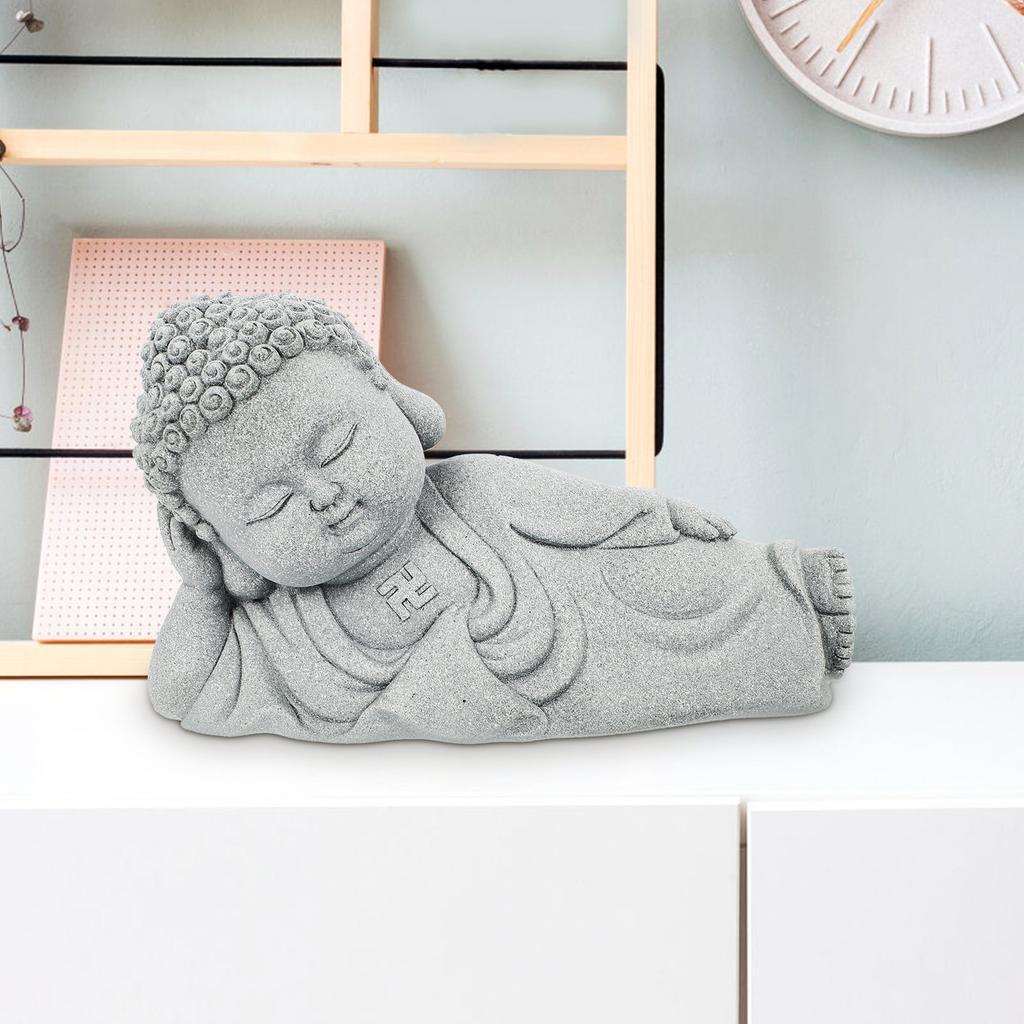 Handcrafted Buddha Statue Decor for Living Room Bedroom Office Garden Aquarium Fish Tank Interior Design Spiritual Peaceful Home