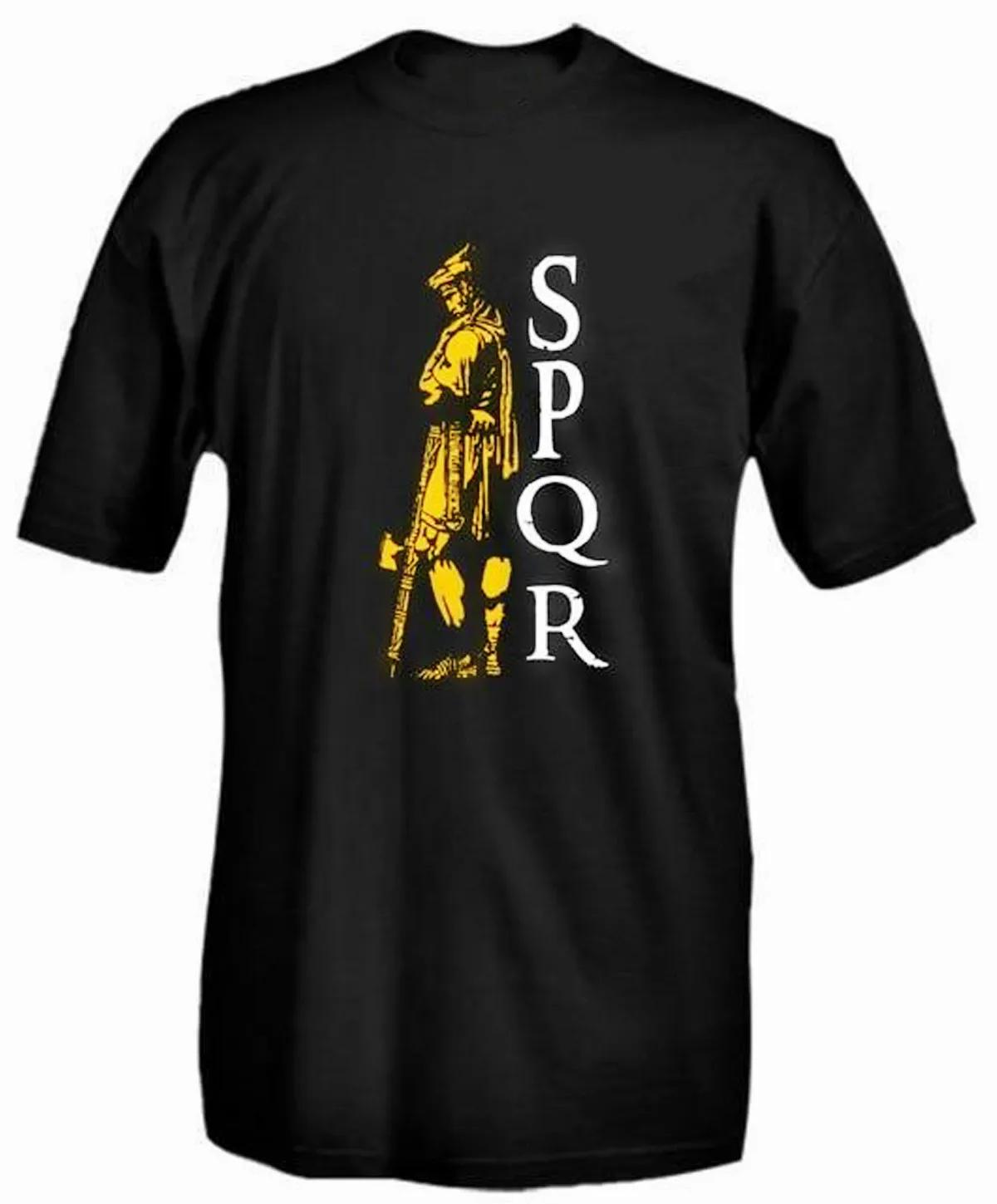 Roman Empire SPQR Ancient Rome Colosseum Gladiator TShirt 100 Cotton ONeck Summer Short Sleeve Casual Mens Tshirt Size S3XL S