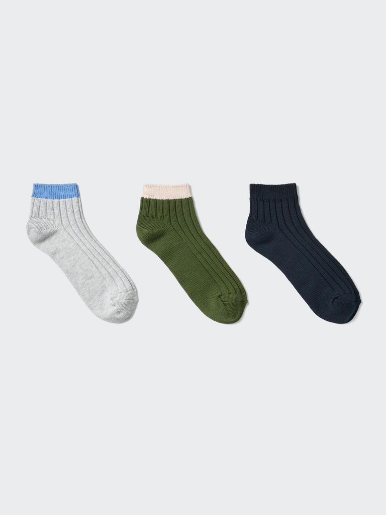 Uniqlo Japan Short Socks 3 Pair Ribbed