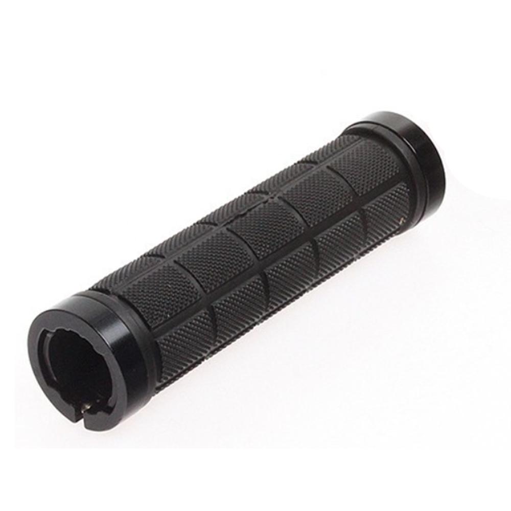 1 Pair Bicycle Handle Cover Anti-Slip Granular Glue TPR Anti-Slip Rubber Aluminum Alloy Adapter Handlebar Cover