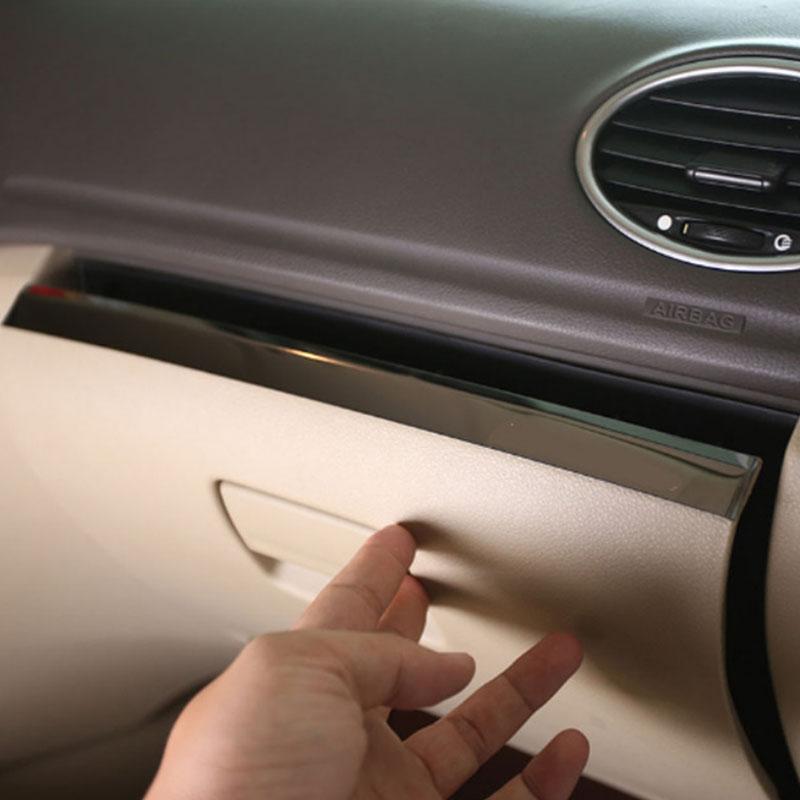 My Good Car  Stainless Steel Car Glove Box Decoration Trim Glovebox Cover Sticker for Ford Focus 2 MK2 2005 - 2011
