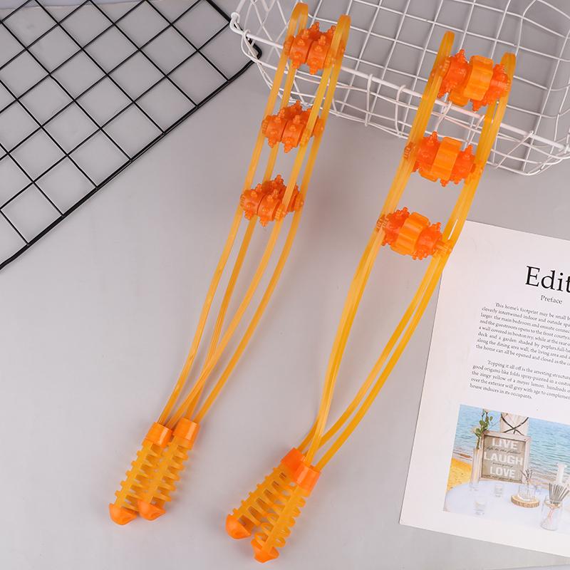 Hand-Held Back Shoulder Neck Muscle Massager Plastic Back Puller Fitness Physiotherapy Massage Roller Bead Pull-Back Roller