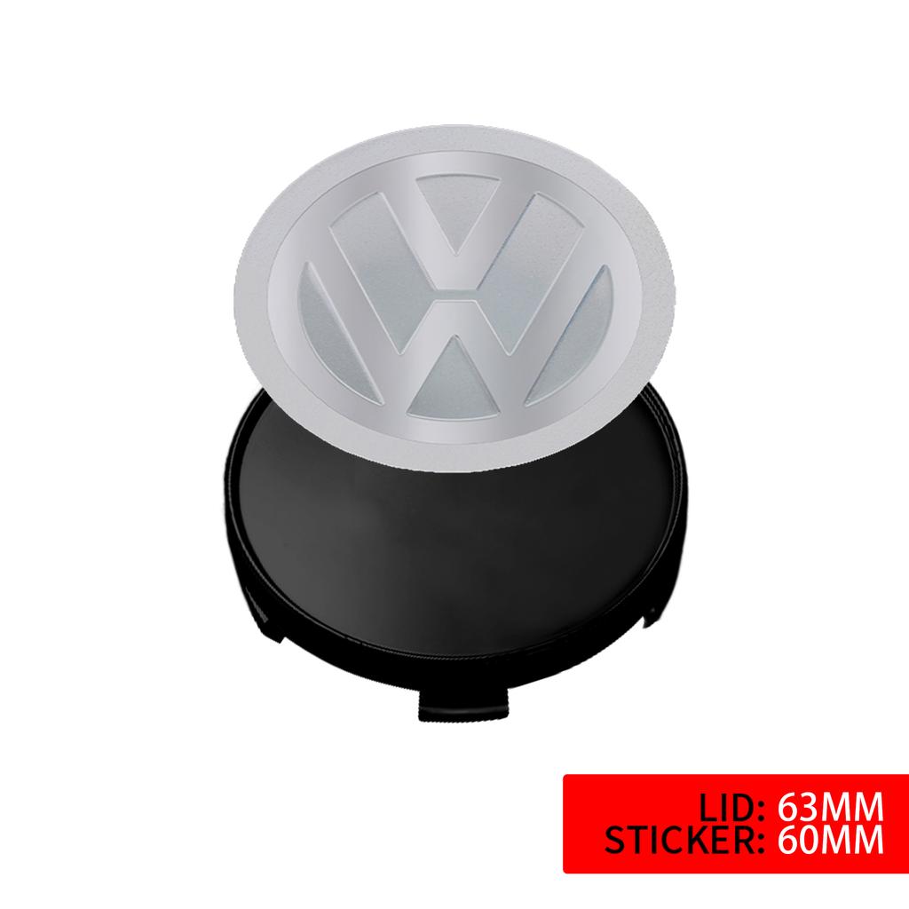 Pro VOLKSWAGEN VW 4ks 60/63/68mm Krytky středů kol automobilu Znak Kryty nábojů kol Autopříslušenství Pro VW R Rline Golf 4Mot
