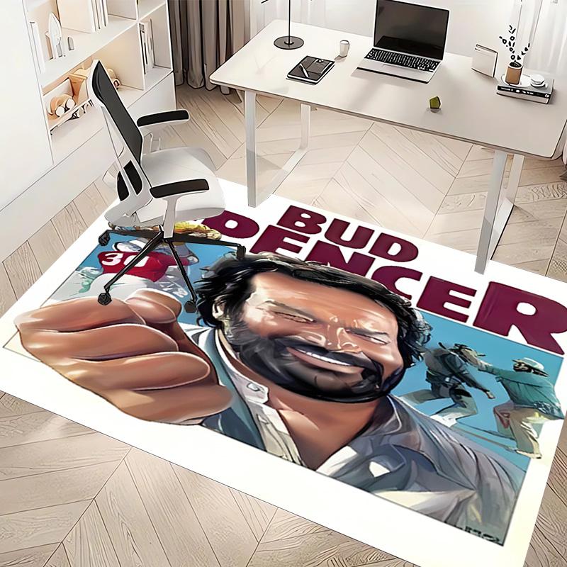 1 pièce Tapis de zone imprimé Terence Hill et Bud Spencer - Tapis d'intérieur doux, lavable et antidérapant, Tapis décoratif pour salon, bureau à domicile, Décoratif de bureau