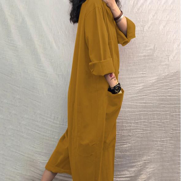 

Женский осенний дизайн простые карманы комбинезон женский однотонный воротник-стойка повседневный низ комбинезон 3XL хаки