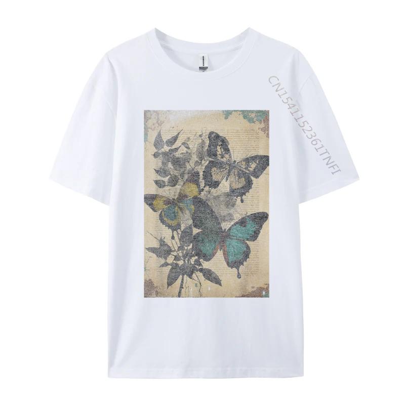 Fairy Grunge Fairycore Aesthetic Cottagecore Goth Butterfly Men's 2024 Newest Design T Shirt Cotton Fabric Men Tshirt Gift