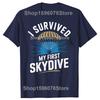 Erster Fallschirmsprung Lustiger Fallschirmsprung Fallschirm Sky Diving T-Shirt Unisex Kleidung T-Shirt Baumwolle Kurzarm Übergroß Lockeres T-Shirt Oberteile