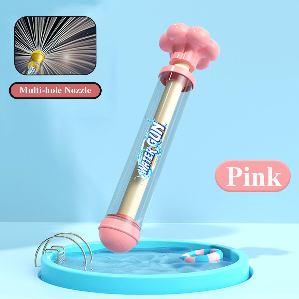

Летняя выдвижная игрушка-водный пистолет, интерактивный гаджет для игры в воде на открытом воздухе, реквизит для создания атмосферы на фотосессии, подарок для бассейна, пляжной вечеринки розовый
