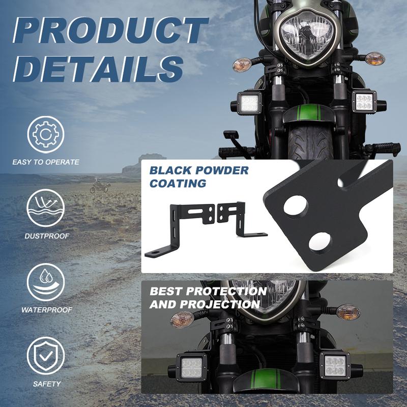 For Kawasaki Vulcan S 650 2015 2016 2017 2018 -2024 Motorcycle Auxiliary Light Bracket Fog Lights Spotlight Bracket Holder