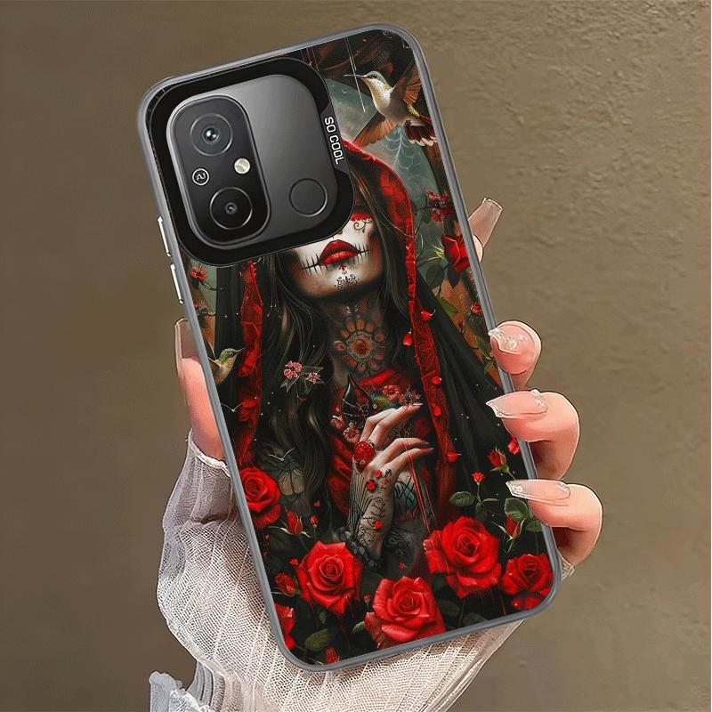 Catrina Beautiful Rose Girl Skull Shockproof Phone Case for Xiaomi Poco X7 X6 X5 X3 Pro F7 Ultra M8 Redmi 15C 15 14C 13C 12C 10C