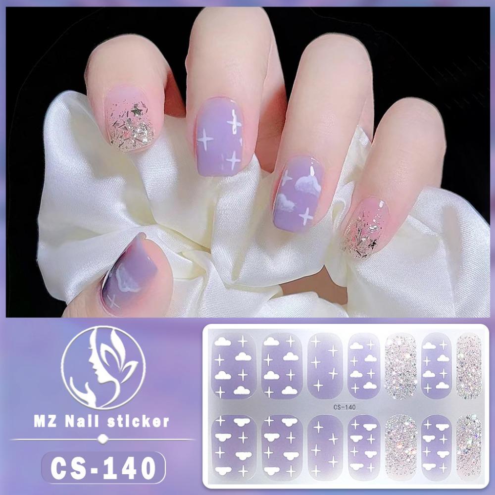 CS voděodolná gelová fólie na nehty bez pečení plná samolepka kontrastní barva tygří hlava nail art fólie papír fólie na nehty papír nálepka