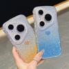 KEYSION Gradient Love Heart Wavy Phone Case for Huawei Pura 70 80 Pro 80 70 Ultra Glitter Jewelled Lens Protector Shockproof Cover