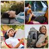 Tragbares aufblasbares Rückenstützkissen für Camping & Reisen