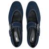 Zara Lightweight Trendy Fashion Simple Buckle Decor Denim Ballet Flat Casual Shoes Women Flats Blue 13589510-38