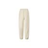 Li Ning Free Growth Solid Color Mid Waist Drawstring Cuffed Casual Pants Women Pants Light-Milk-Brown AKXT056-1