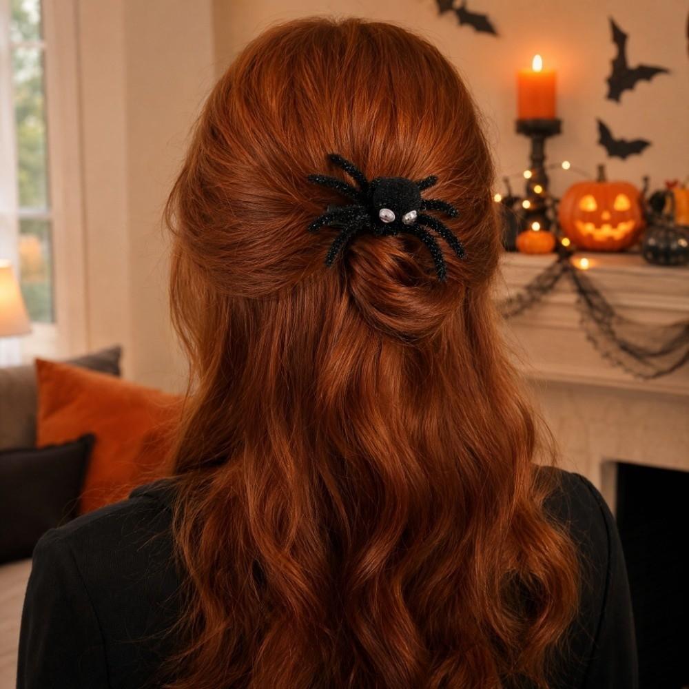 Hair Decoration Fun Spider Duckbill Clip Funny Hairball Spider Hairpin Daily