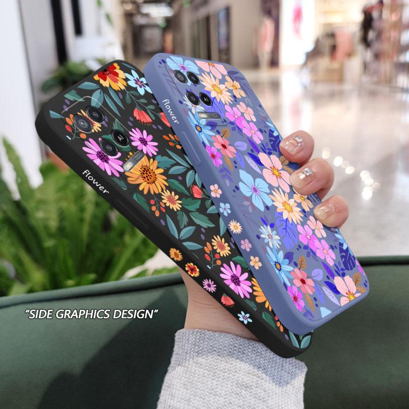 Showy Flowers Phone Case For OPPO A54 A74 A57 A96 A76 A36 A95 A12 A15 A15S A16 A16K A9 A5 2020 Reno 7 7Z 6 5 F9 4G 5G