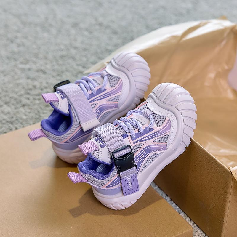 

Детская спортивная обувь для мальчиков и девочек 2025 весна и осень новая дышащая обувь нескользящая сетчатая обувь на мягкой подошве повседневная обувь для ходьбы 25 фиолетовый