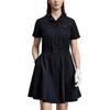 Fila Golf Series Solid Color Polo Comfortable Short Sleeve Dress Two Piece Set Women Dresses A11W625306F-NV