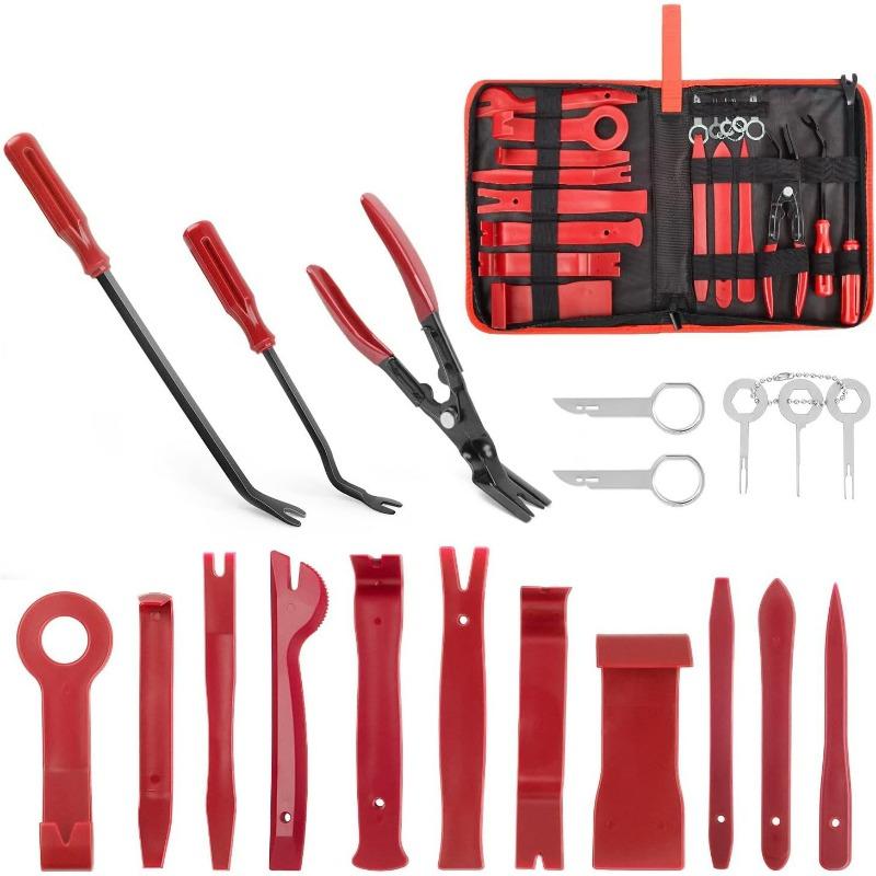 12/19 Pcs Car Pry Board Tool Set - Hard POM Audio/Instrument Panel Disassembly Tool  | 19Pcs with Storage Bag