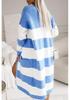 Women's 2025 Color Block Loose Knit Cardigan Sweater