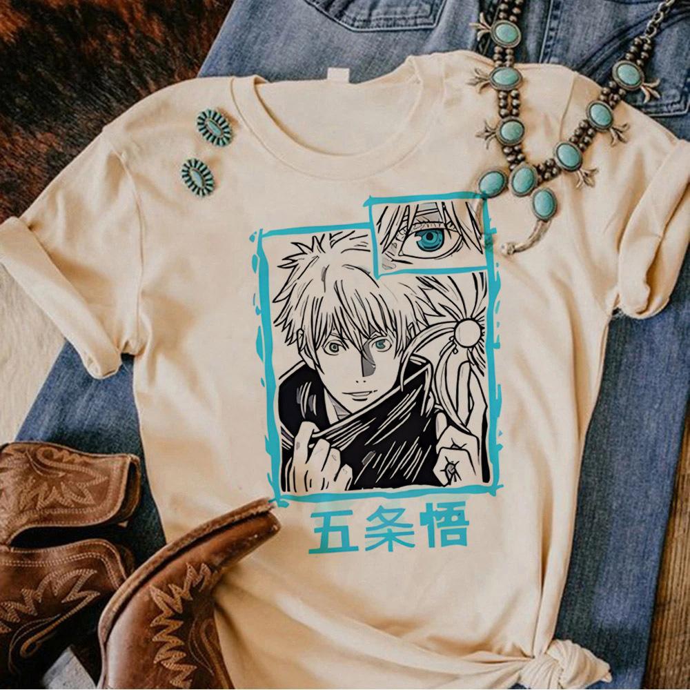 Jujutsu Kaisen shirt female korean clothes anime Grunge Gothic graphic Psychedelic Trendy korean clothes Breathable Graphic