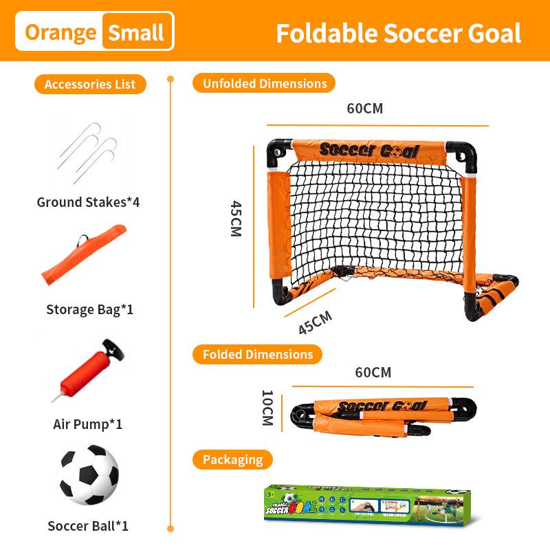 Foldable Kids' Football Goal for Training & Competition - Portable Indoor/Outdoor Parent-Child Frame