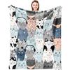 Cat Blanket Ultra Soft Flannel Merch Cat Throw Blanket Stuff Gifts for Cats Lovers for Girls Women Kids Boys Adults 50X40inch