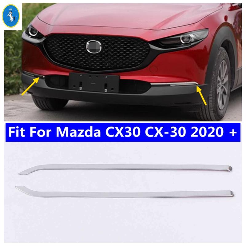 

For Mazda CX-30 CX30 - 2025 Car Front Rear Headlight Eyebrow Strip Cover Trim Eyelids Accessories Exterior Kit