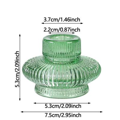 Creative European Lantern Candle Holder Colorful Transparent Glass Candle Holder Romantic Wedding Table Creative Home Decor