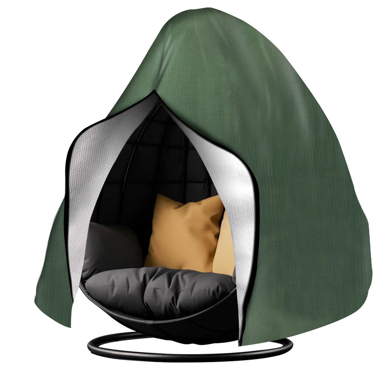 

Водонепроникний Чохол для Підвісного Крісла-Кокона для Патіо Вітрозахисний Чохол для Гойдалки-Кокона Чохол-Накидка для Крісла-Кокона з Блискавкою та Регульованим Шнурком по Подолу 115X190CM зелений