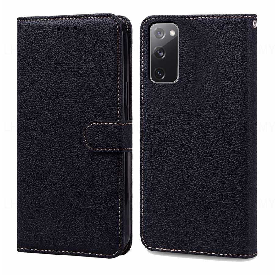 Litchi Texture Leather Flip Case For Samsung Galaxy S24 S23 S22 S21 S20 Note 20 S10 S9 S8 Poco Xiaomi Redmi 7 8 9 10 12 Wallet Bumper Cover Phone Bag