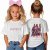 KATSEYE Trendy Girls Printed Childrens Roundneck Shortsleeved Tshirt for Summer Loose and Comfortable Casual Wear