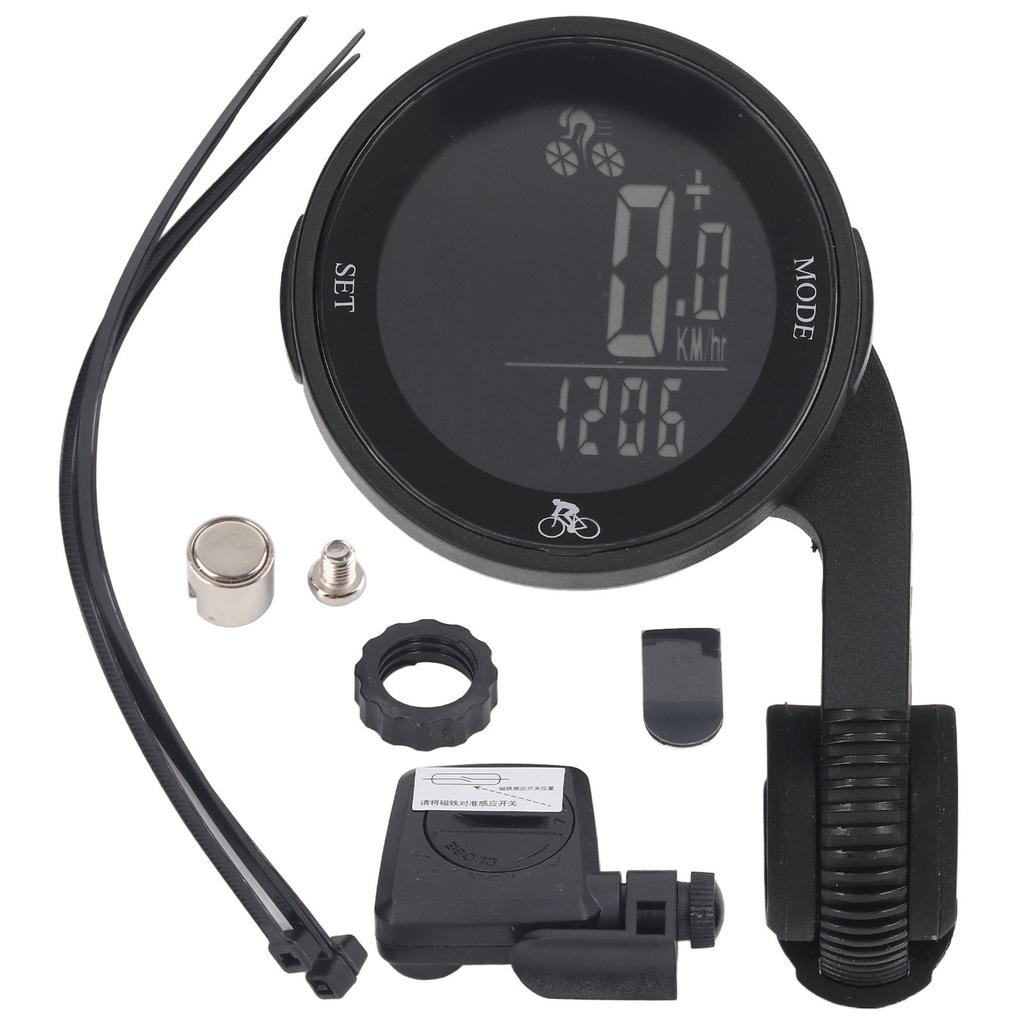 Bike Computer Speed Step Frequency Sensor LED Backlit Large Screen Wireless Cycling Speedometer Odom
