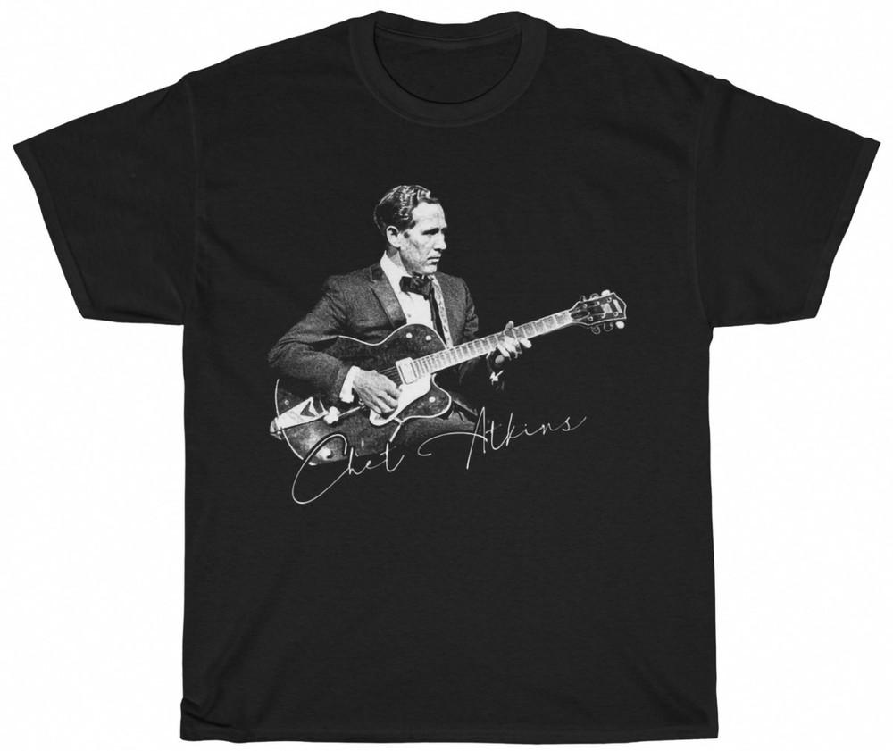 Chet Atkins Tribute 70s Signature TShirt Classic Black Unisex S-5XL 1H0265 Unisex T-Shirt S