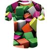 Creative 3D Digital Printed T-shirt for Men's Short Sleeves Tops