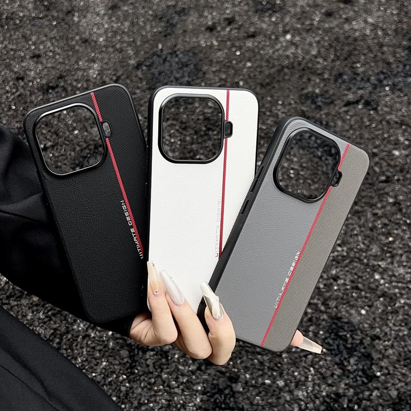 For Xiaomi 15T Pro 15T Case Fashion PU Plain Leather Colored Splicing Ultra-thin Protective Cover for Xiaomi Mi 15T