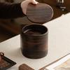 Japanese Walnut Wood Round Plate - Retro Style for Tea, Nuts, and Fruit