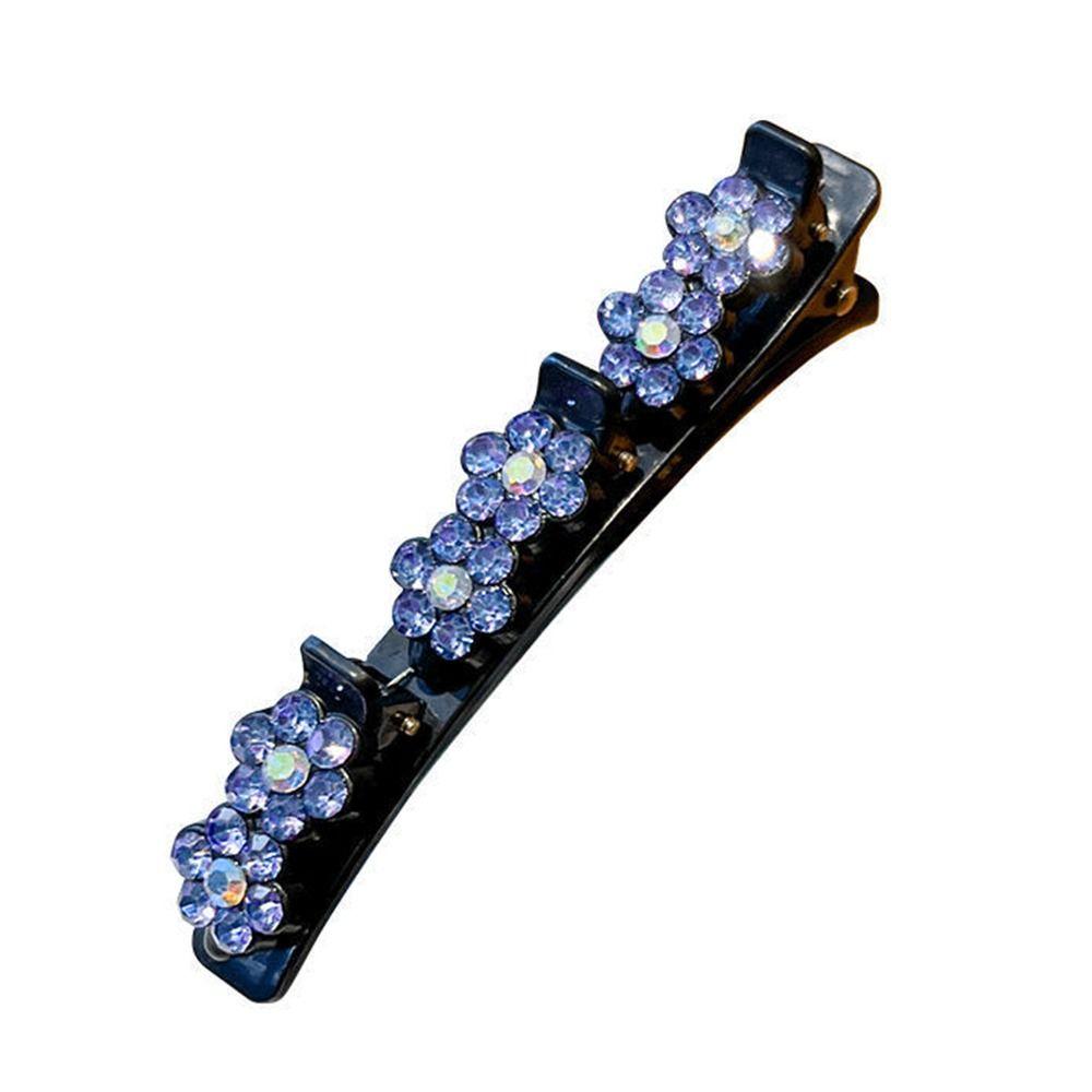 Stone Hair Clips Flower Hairclip Braided Hair Clips Rhinestone Hair Clips Hairpin Duckbill Clip