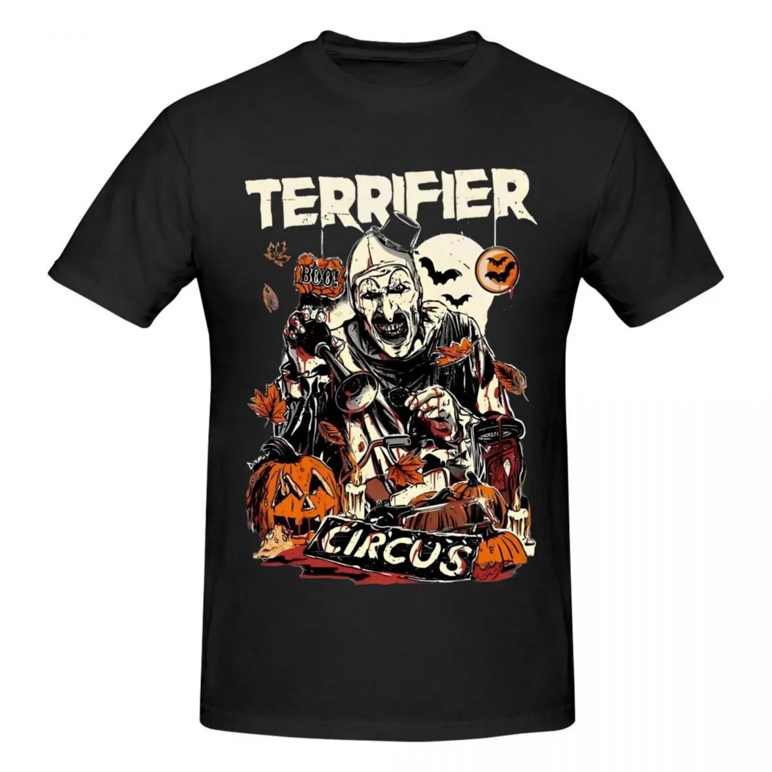 

Ice Nine Kills X Terrifier A Work of Art Face Graphic Print T-shirt Fashion Casual High Quality Men s Round Neck Cotton T-shirt S разноцветный