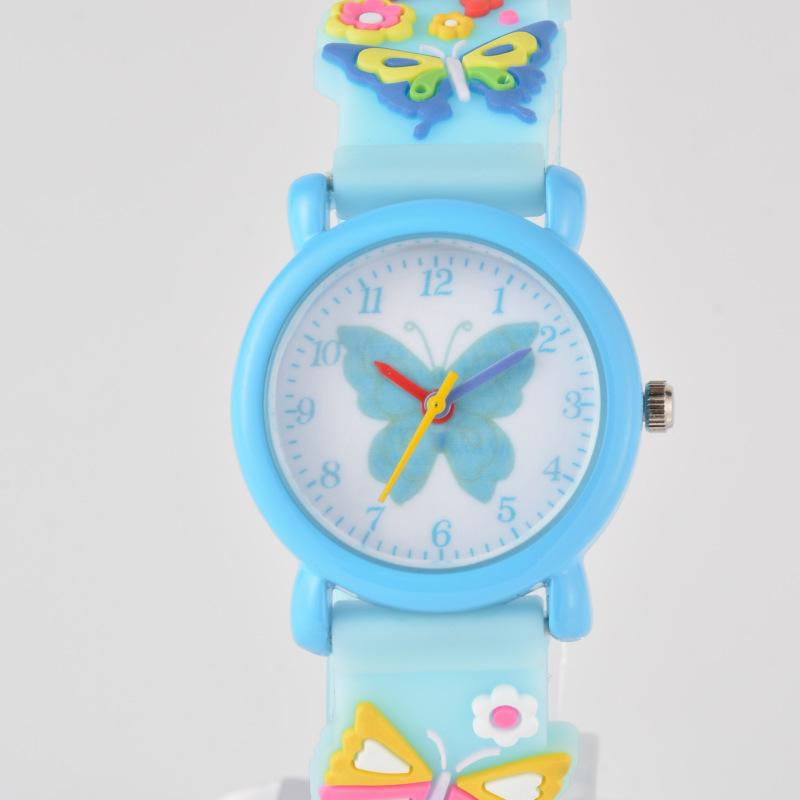 UTHAI CQ188 Mode Kinderuhr Zeichentrickserie Schmetterling 3D Zeichentrickarmband Quarzuhr Anime-Uhr Geschenk Uhr für Kinder