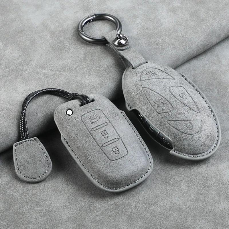 Funda para Llave de Coche para Hyundai Kona Ev Grandeur GN7 2023 IONIQ 6 Funda de Piel para Llave de Coche Accesorios