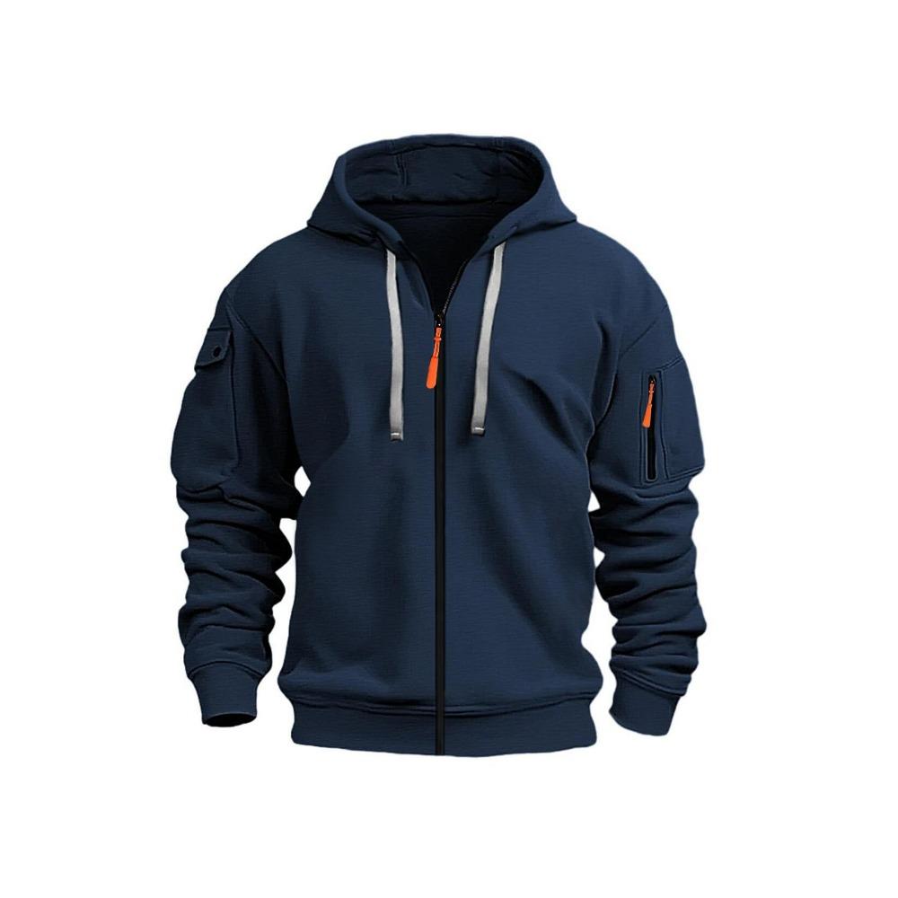 New Men's Sportswear Y2K Zipper Sweater Trendy Innovation Loose Hooded Outdoor Cardigan Autumn and Winter Jacket