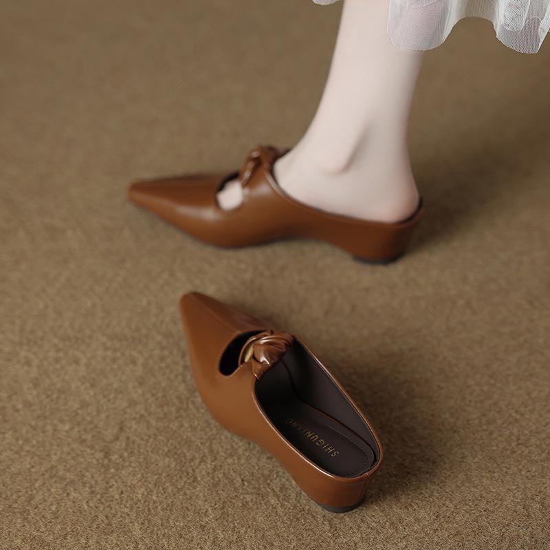 4088-2 Inner Height-increasing Slippers Women's Bag Head Half-trailer Outer Wear 2025 Summer New One-pedal Cool Slippers