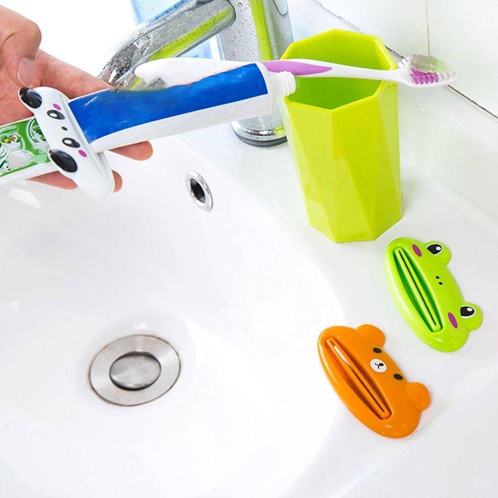 Lovely Animal Home Cartoon Cute Squeezer Toothpaste Rolling Holder Bathroom Toothpaste Dispenser